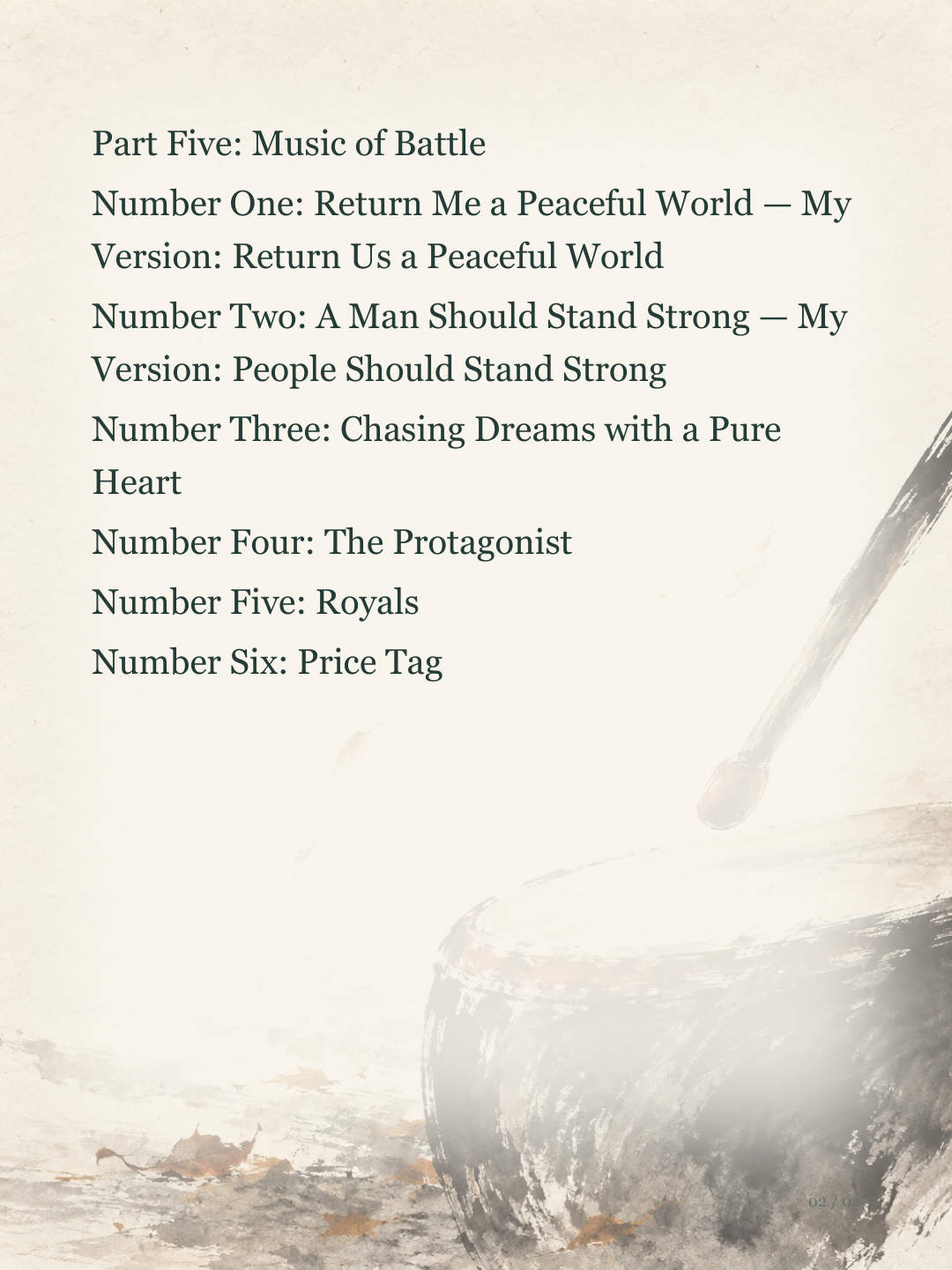 Illustrated page 2: 战歌｜Music of Battle